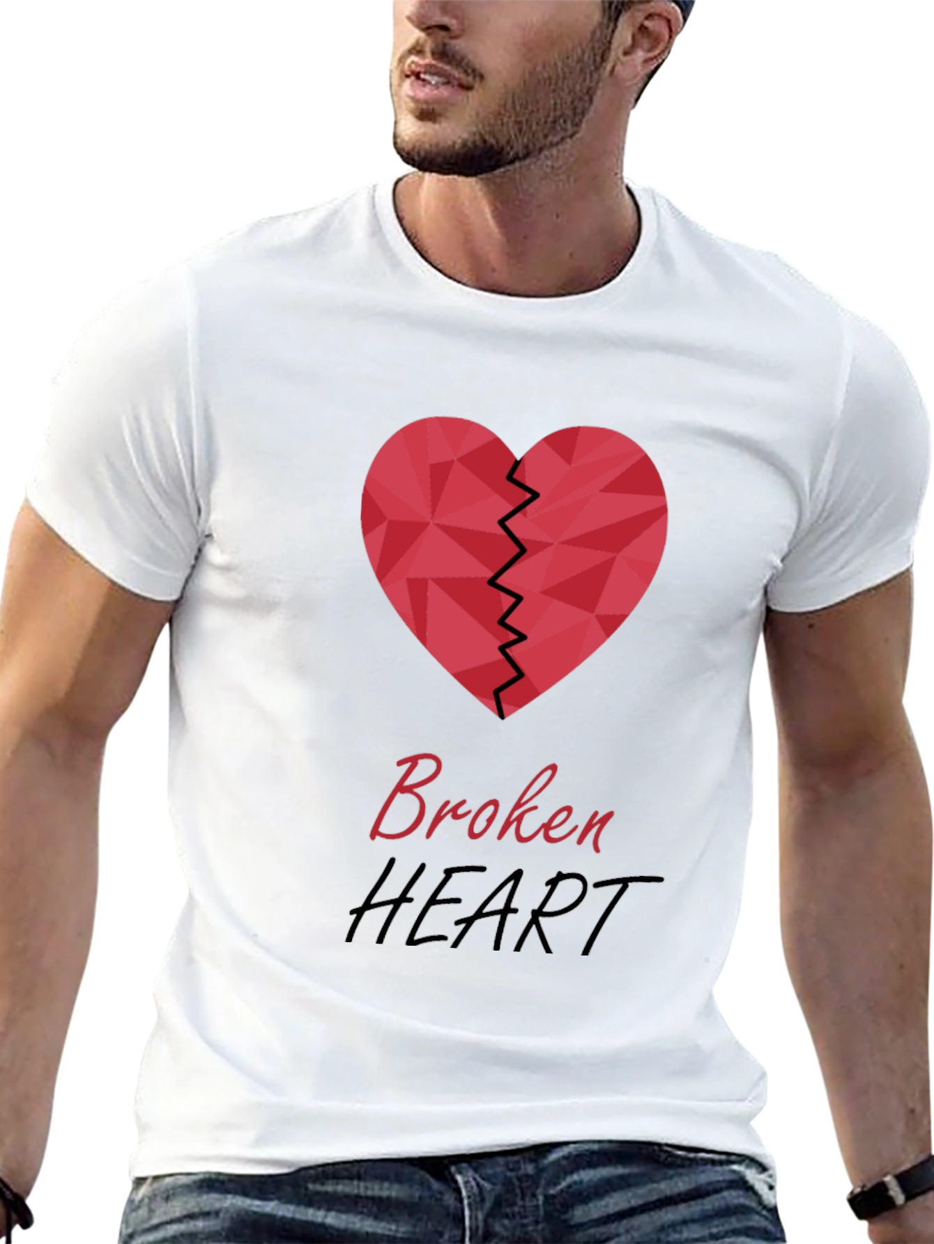 Broken Heart Graphic T-Shirt - Stylish & Trendy