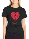 Broken Heart Graphic T-Shirt - Stylish & Trendy