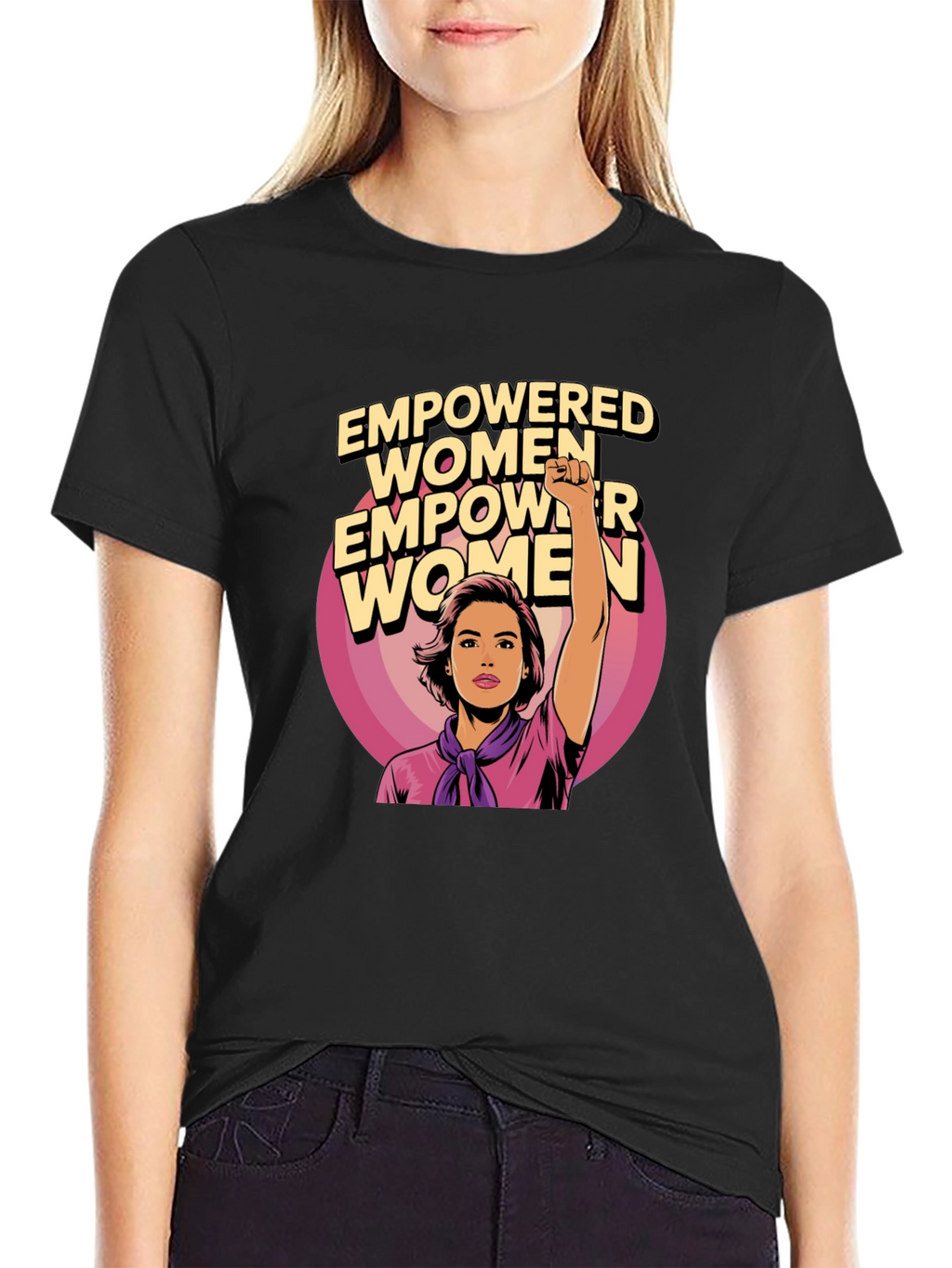 Empowered Women Graphic Tee - Black