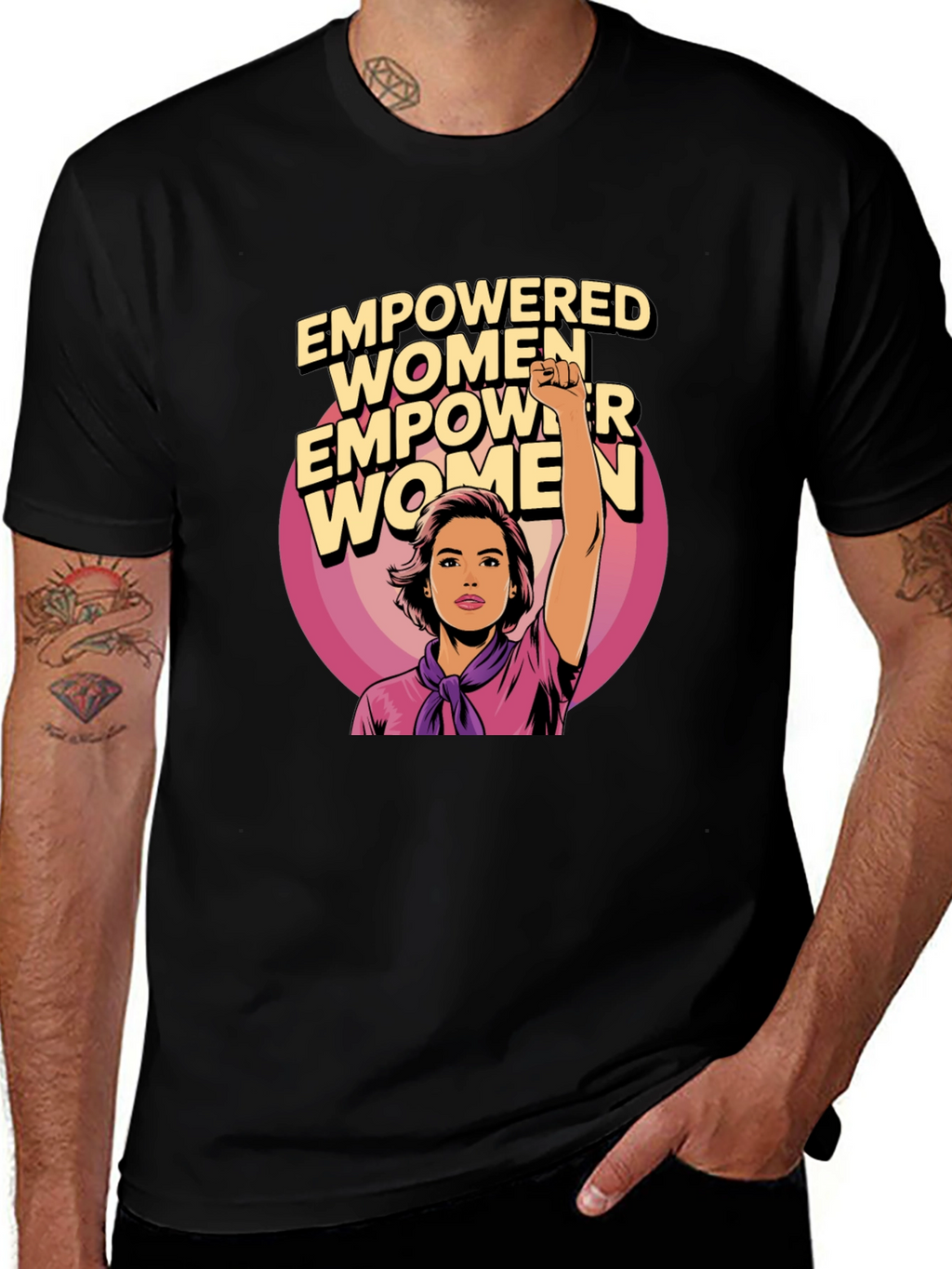 Empowered Women Graphic Tee - Black