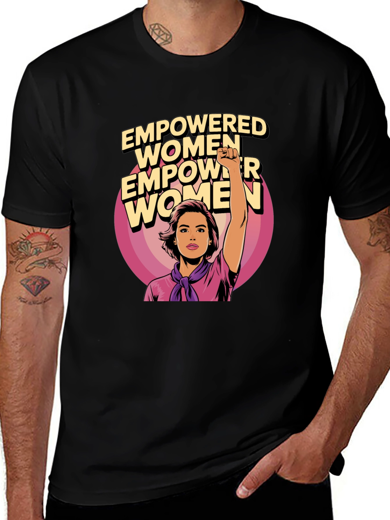 Empowered Women Graphic Tee - Black