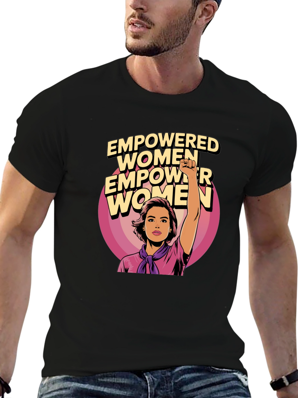 Empowered Women Graphic Tee - Black