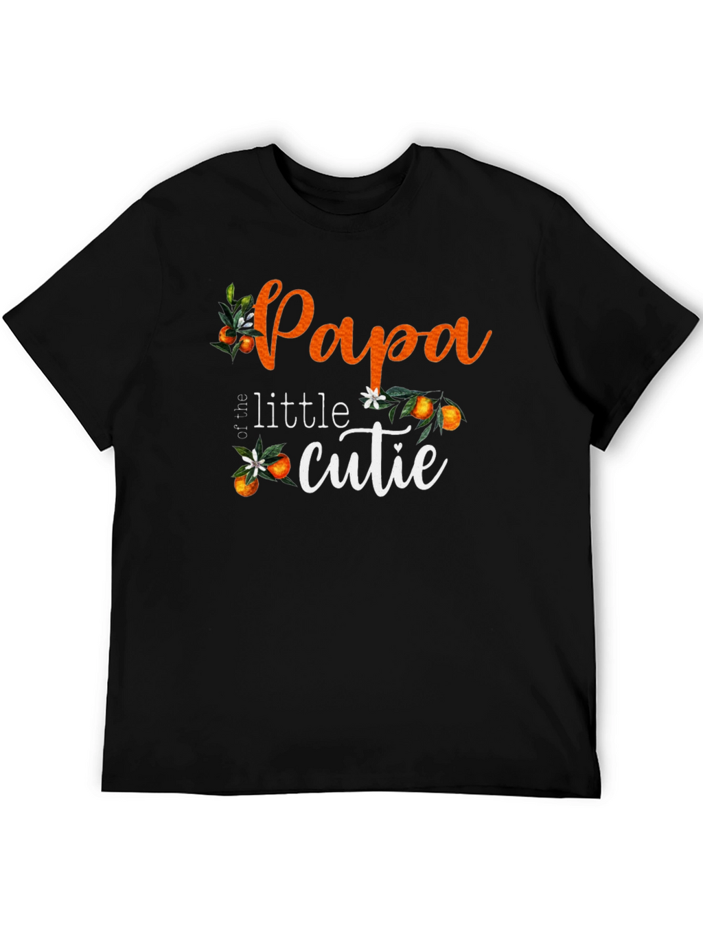 Papa of the Little Cutie Black T-Shirt
