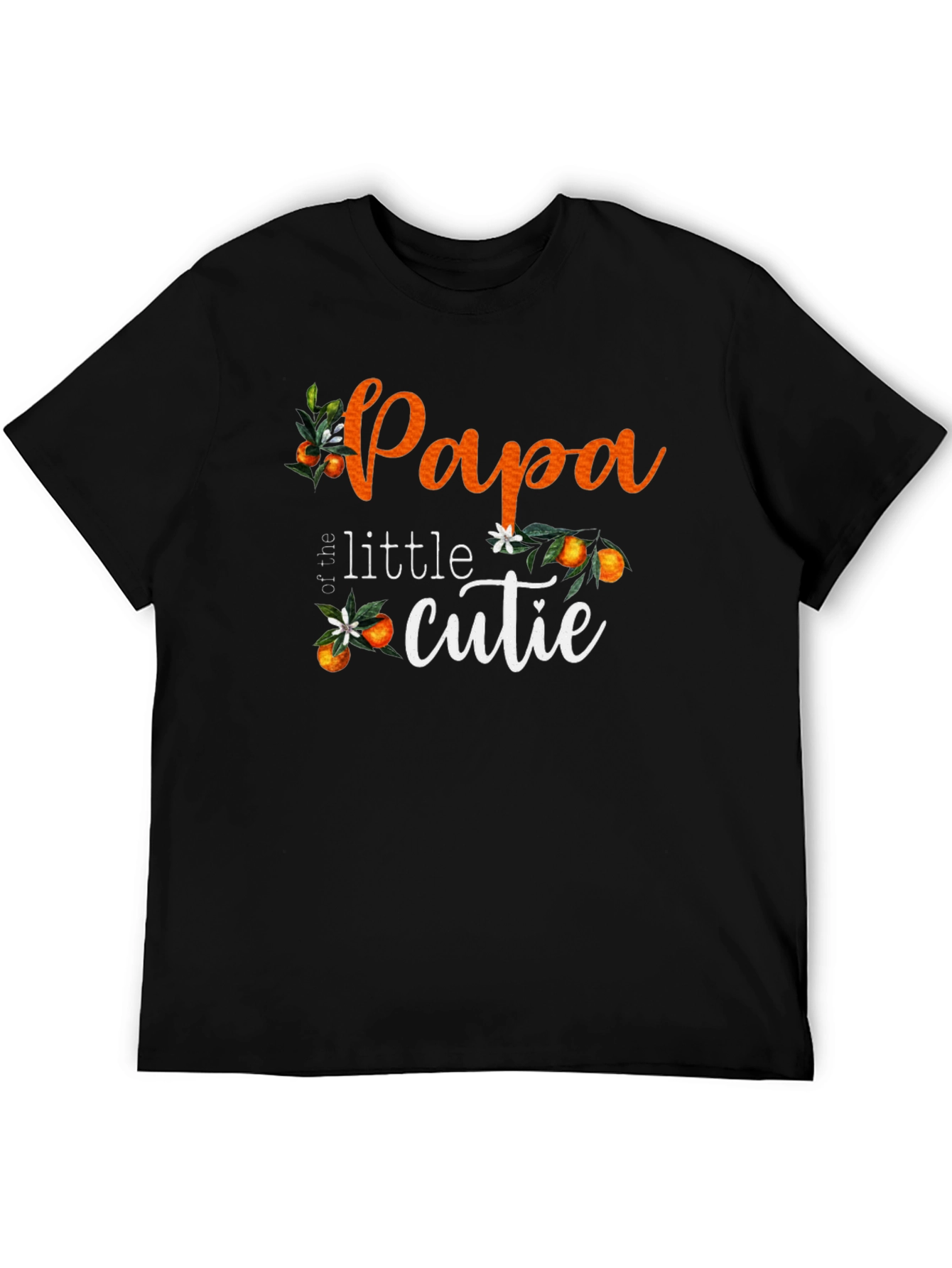 Papa of the Little Cutie Black T-Shirt