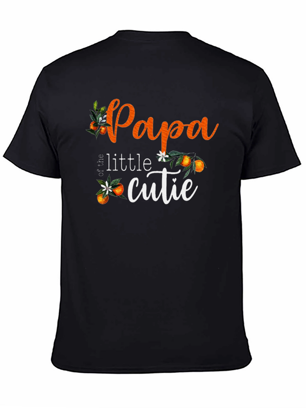 Papa of the Little Cutie Black T-Shirt
