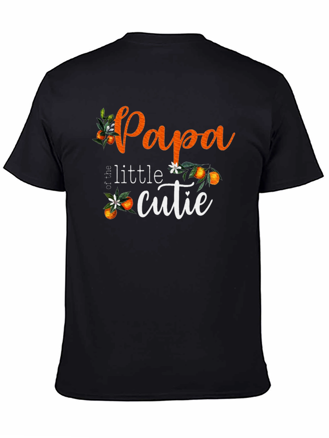 Papa of the Little Cutie Black T-Shirt