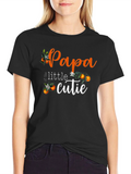Papa of the Little Cutie Black T-Shirt