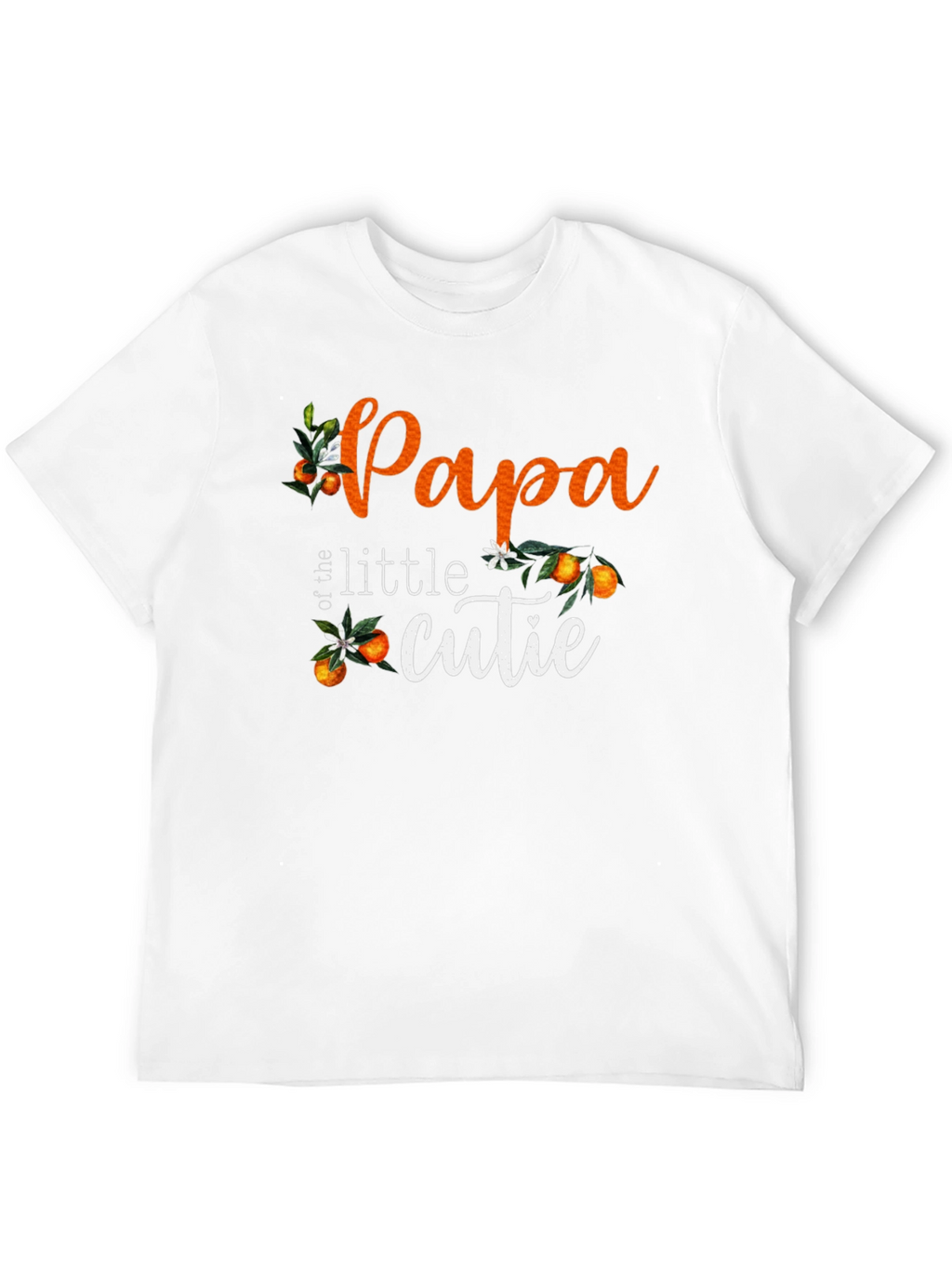 Papa of the Little Cutie Black T-Shirt