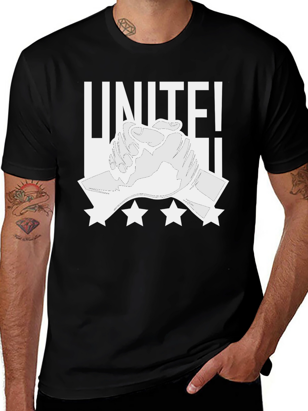 Unite! Graphic Print Crew Neck T-Shirt