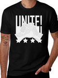 Unite! Graphic Print Crew Neck T-Shirt