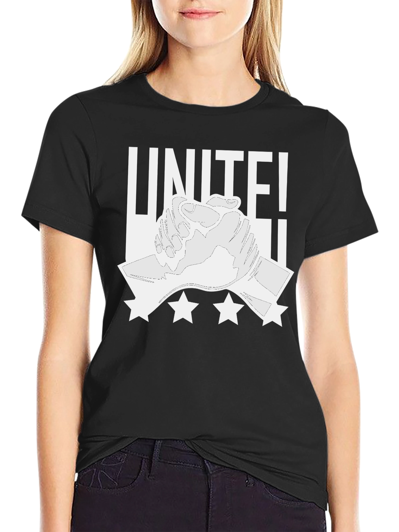 Unite! Graphic Print Crew Neck T-Shirt