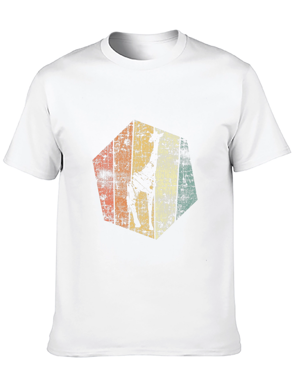 Retro Giraffe Graphic Tee - Mens Black T-Shirt
