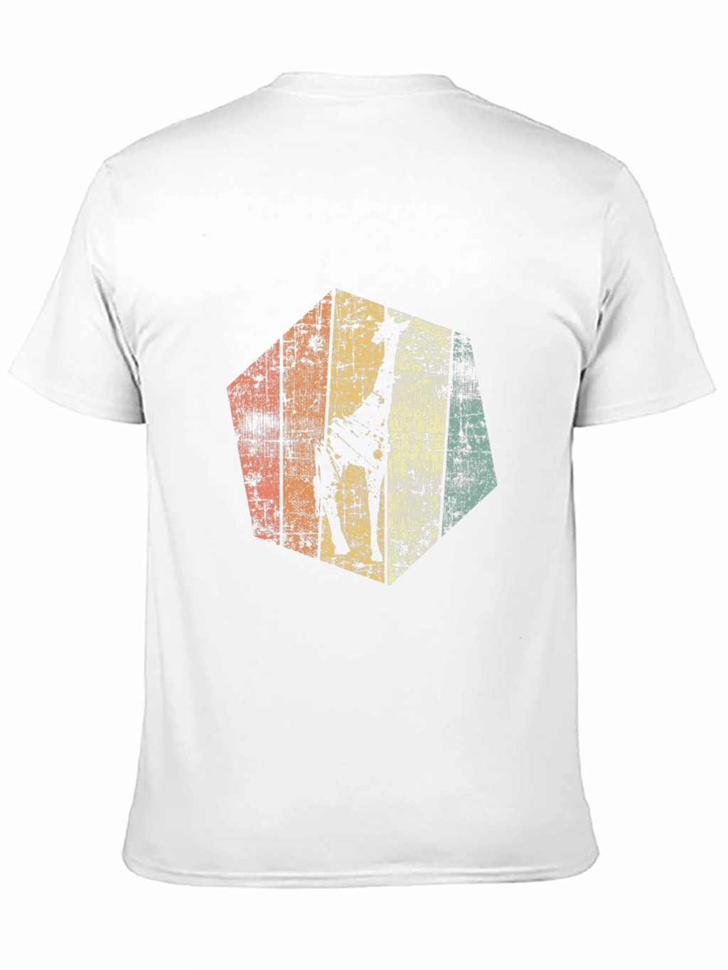 Retro Giraffe Graphic Tee - Mens Black T-Shirt