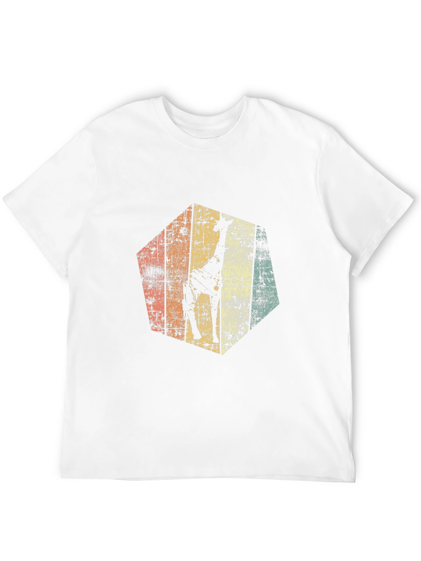 Retro Giraffe Graphic Tee - Mens Black T-Shirt