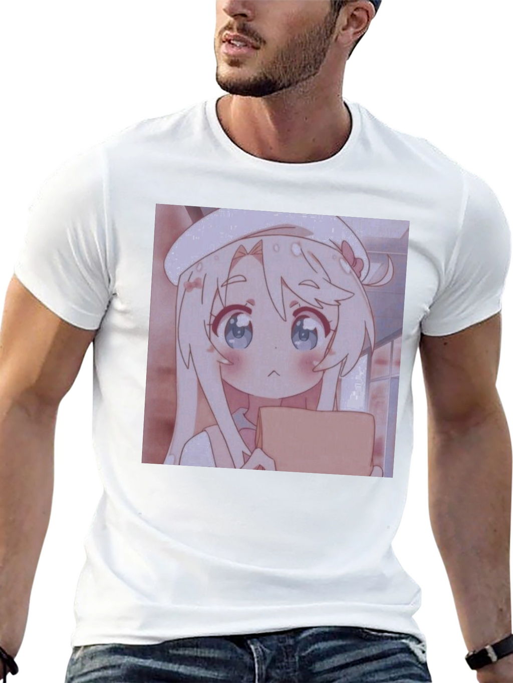 Anime Girl Graphic Black Tee