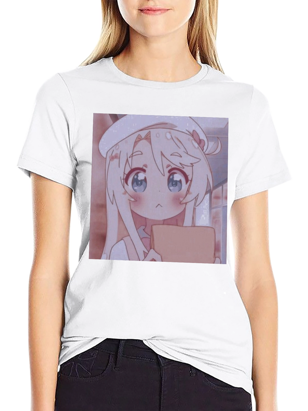 Anime Girl Graphic Black Tee