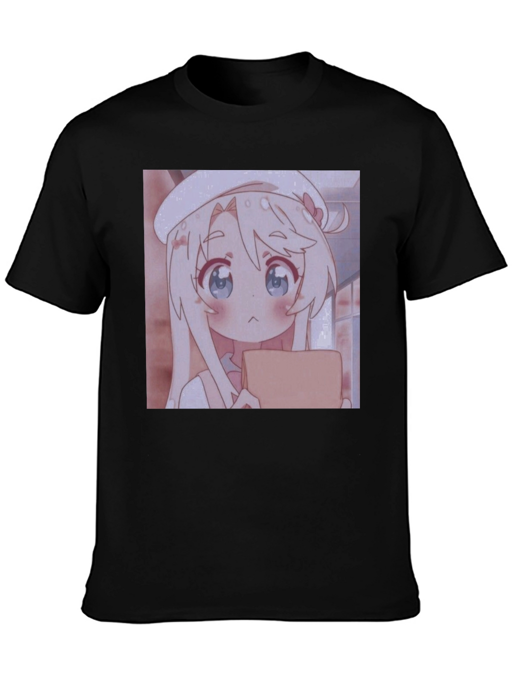 Anime Girl Graphic Black Tee