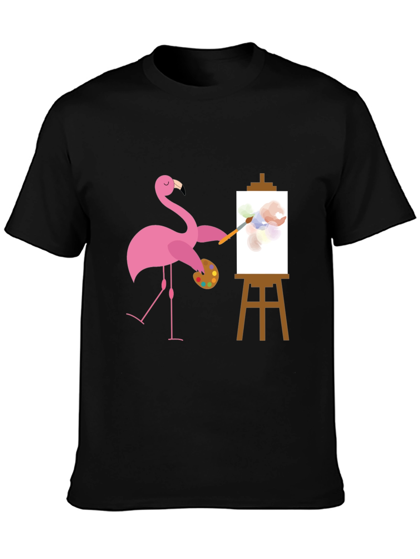 Flamingo Artist Graphic Tee - Black