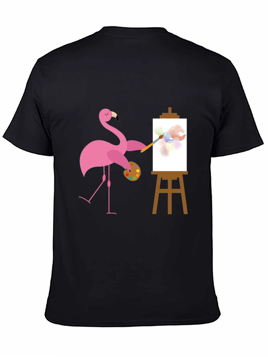 Flamingo Artist Graphic Tee - Black