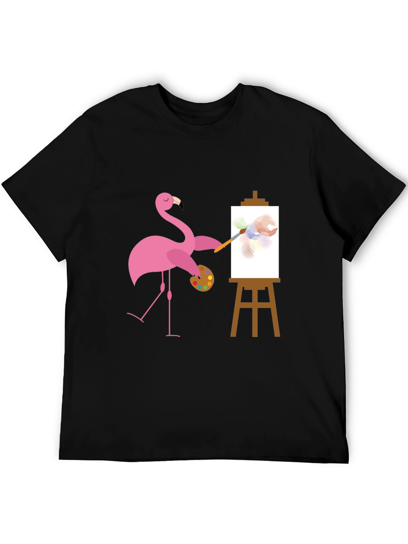 Flamingo Artist Graphic Tee - Black