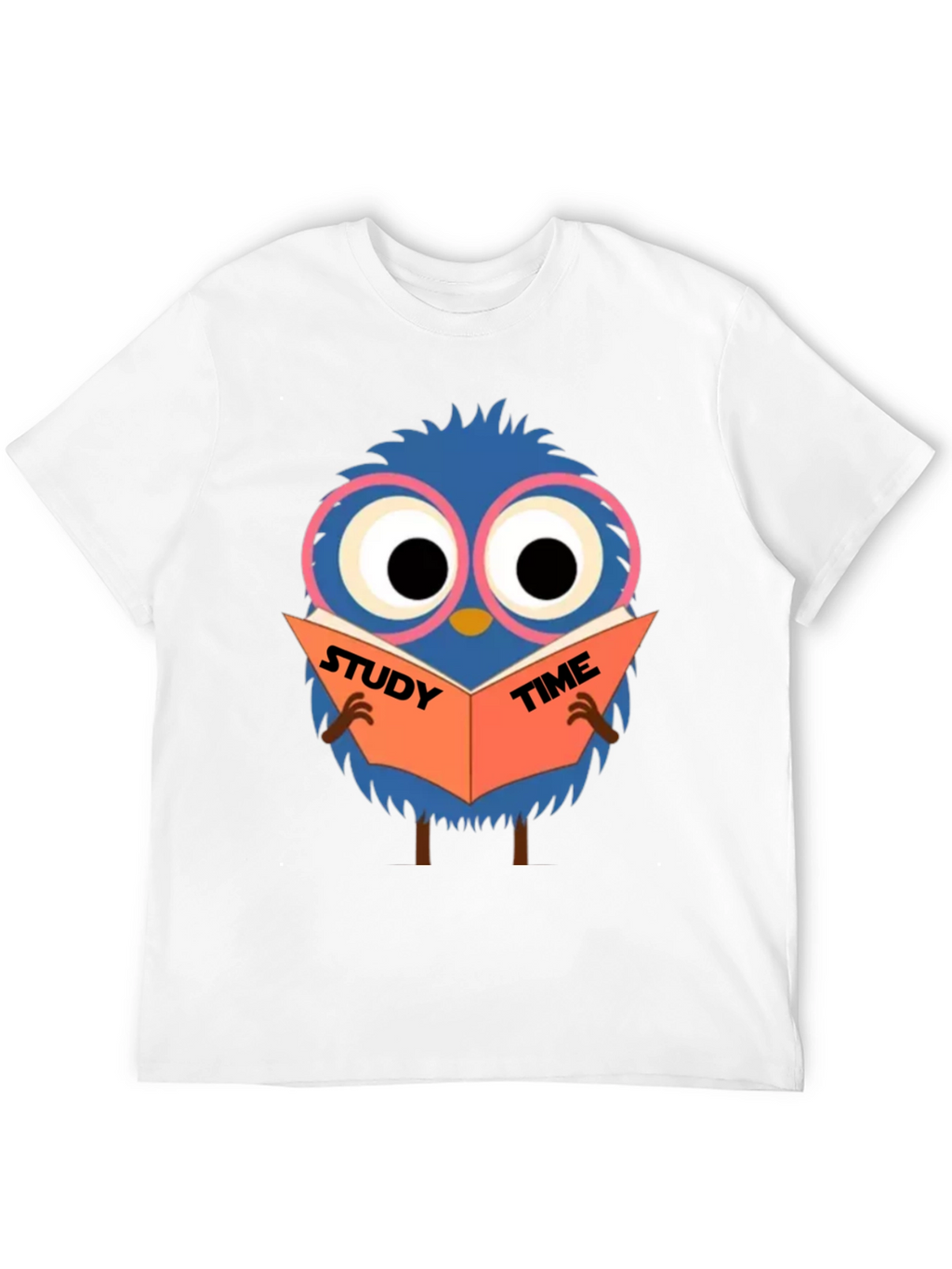 Study Time Bird Graphic Tee - Black Cotton Shirt