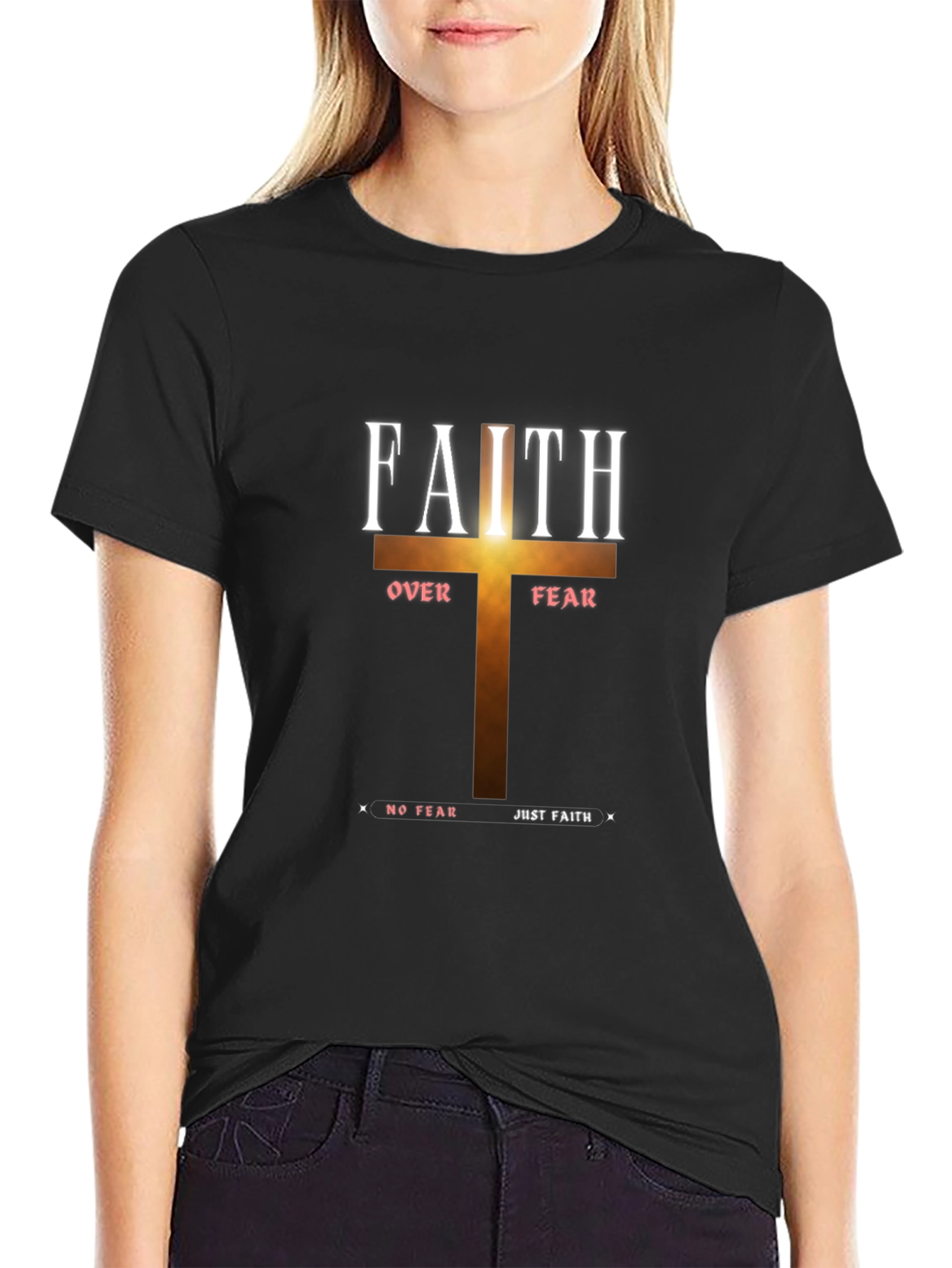 Faith Over Fear Graphic T-Shirt - Christian Apparel