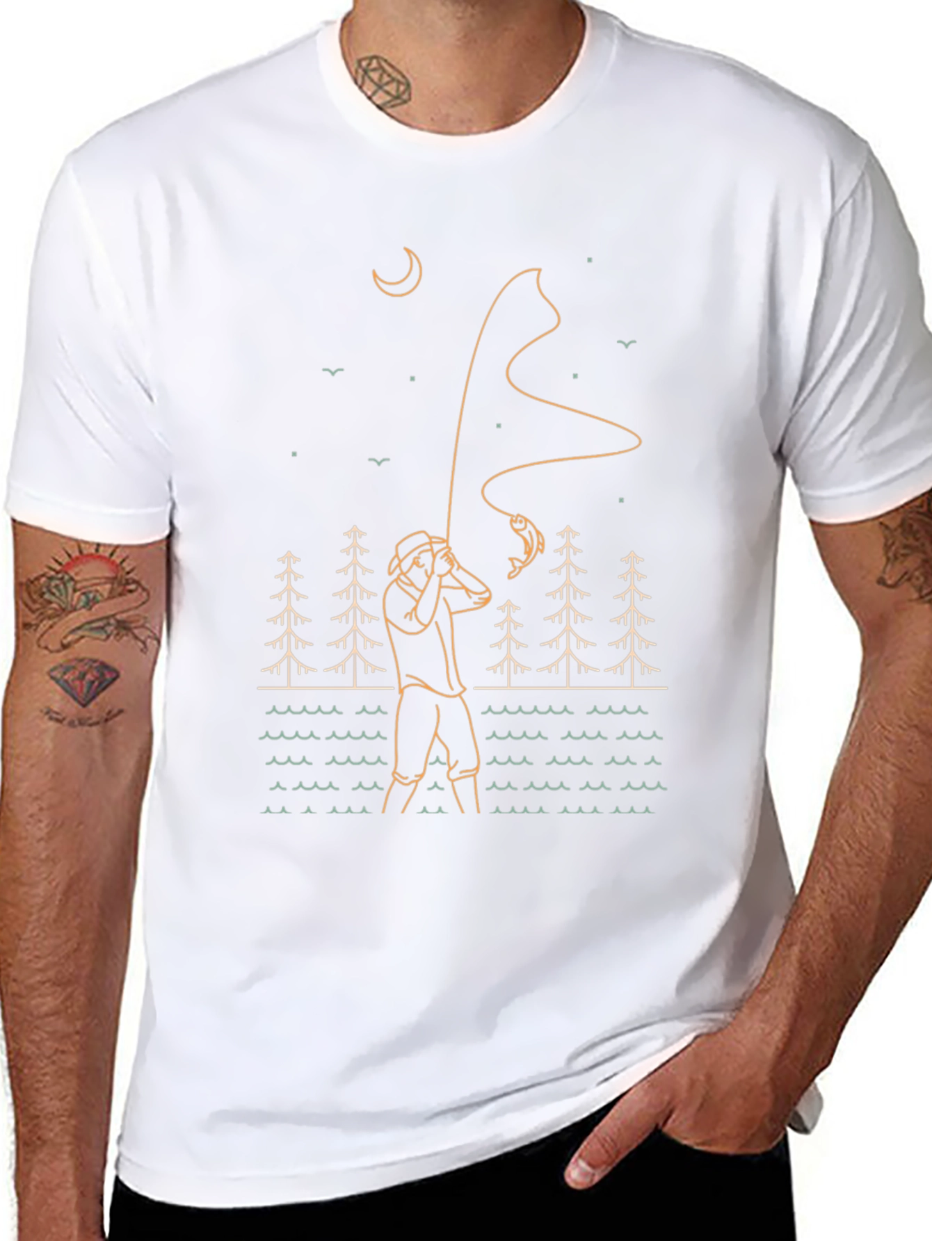 Fisherman Graphic Tee - Outdoor Adventure Style