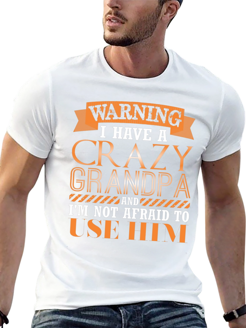 Crazy Grandpa Graphic T-Shirt - Funny Novelty Tee
