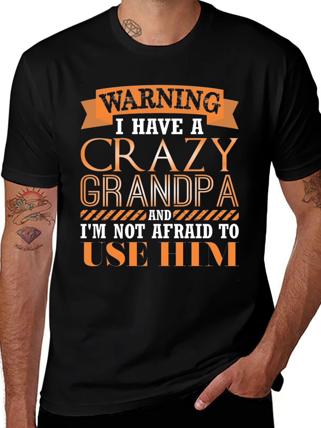 Crazy Grandpa Graphic T-Shirt - Funny Novelty Tee