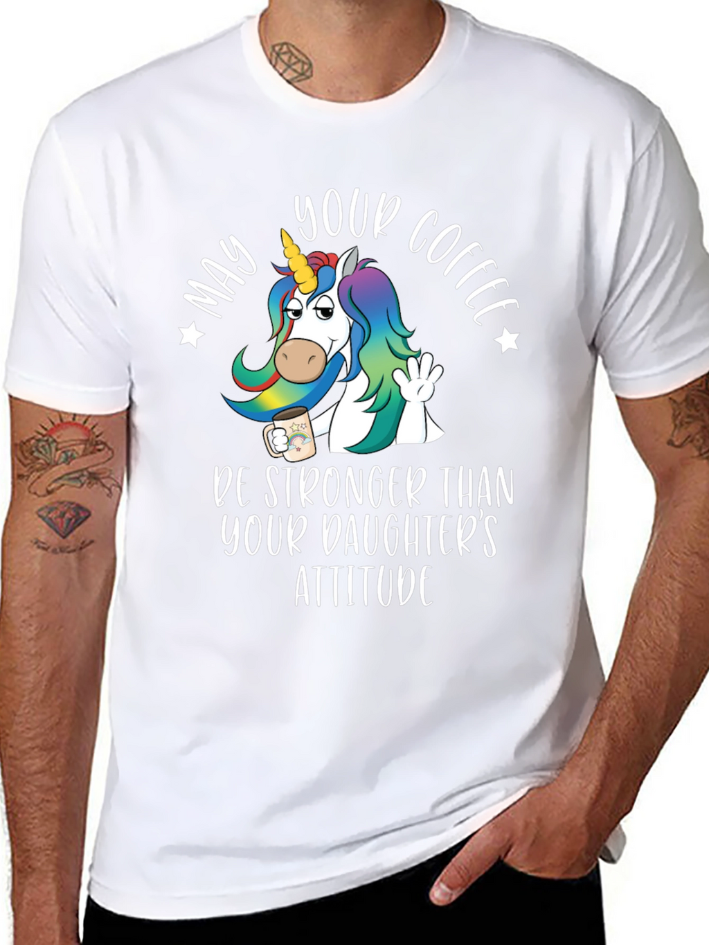 Unicorn Coffee T-Shirt - Daughters Attitude