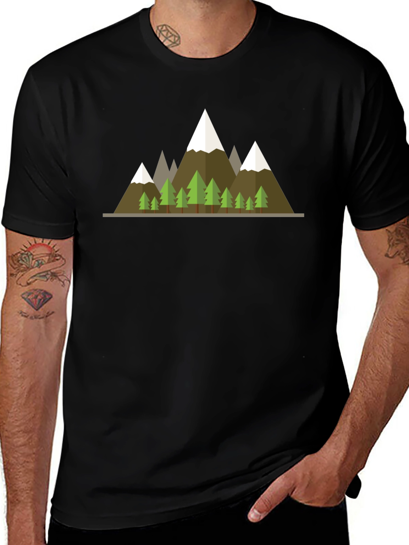Mountain Graphic Tee - Black T-Shirt