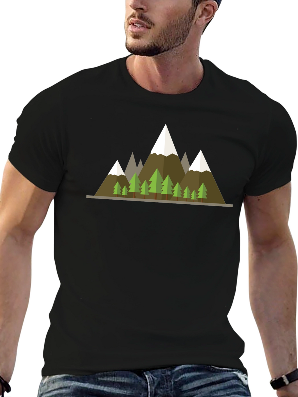 Mountain Graphic Tee - Black T-Shirt