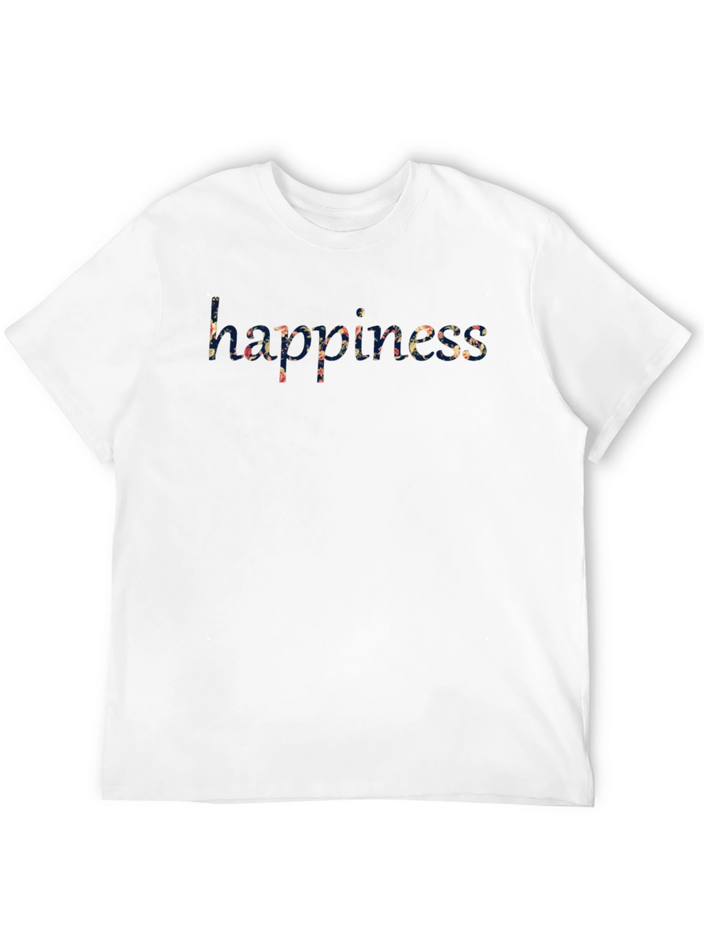 Floral Happiness Print Black T-Shirt