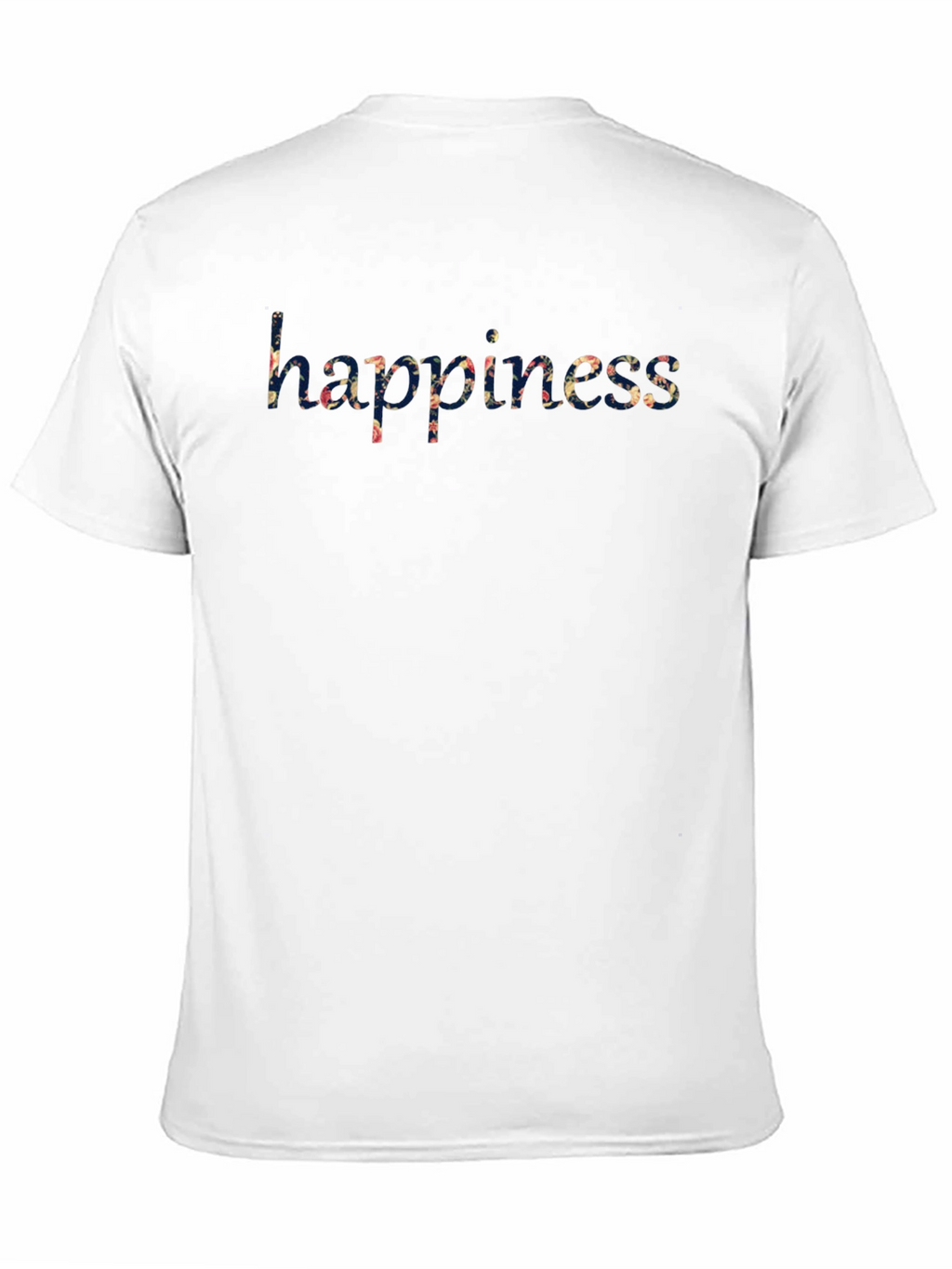 Floral Happiness Print Black T-Shirt