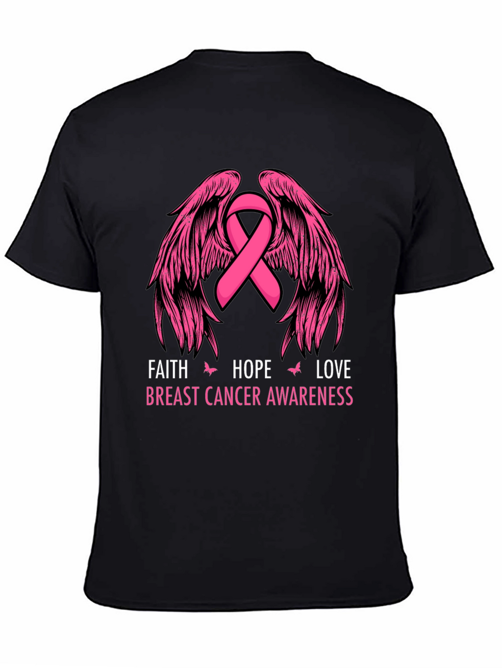 Faith Hope Love Breast Cancer Awareness T-Shirt