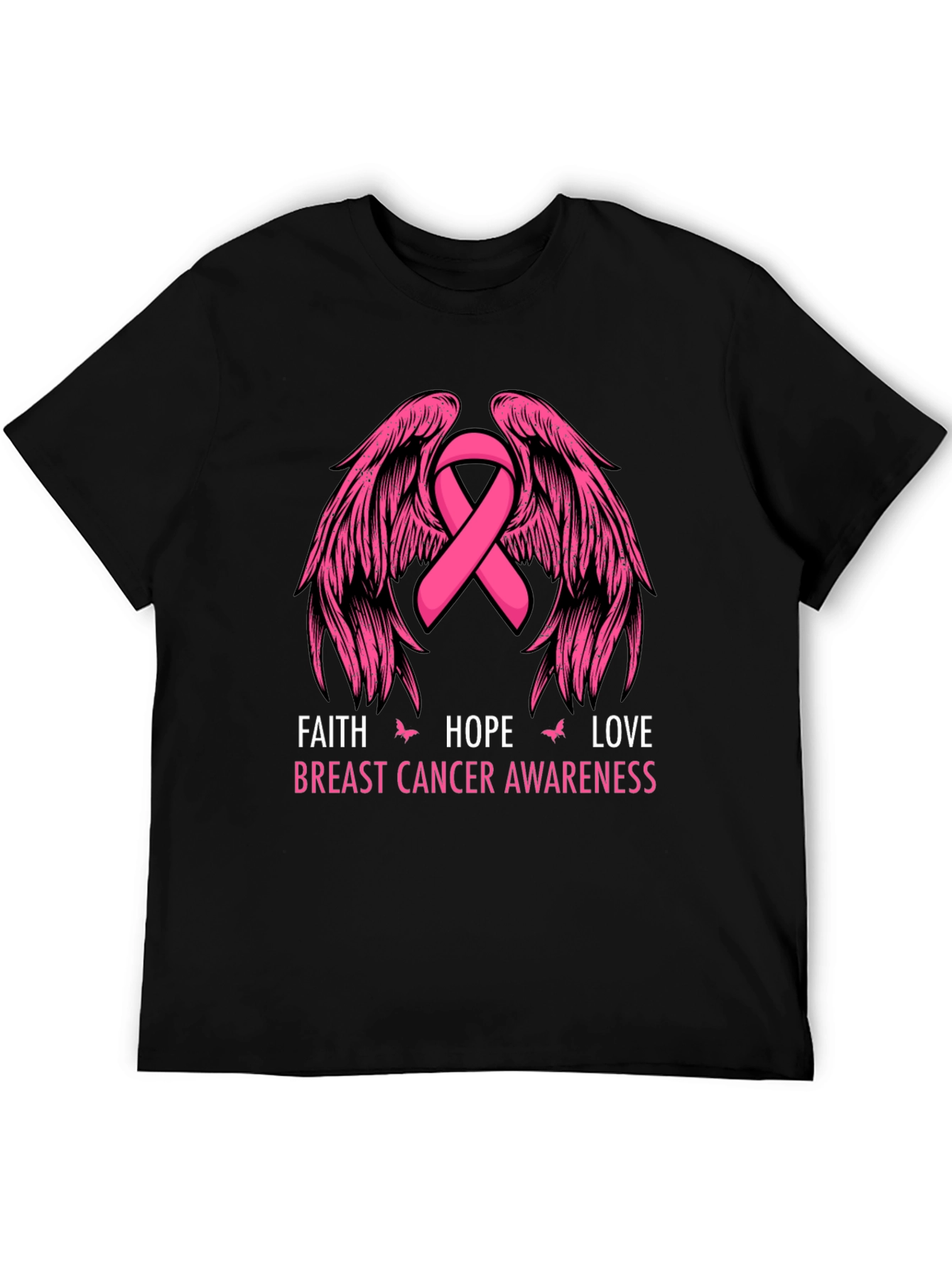 Faith Hope Love Breast Cancer Awareness T-Shirt