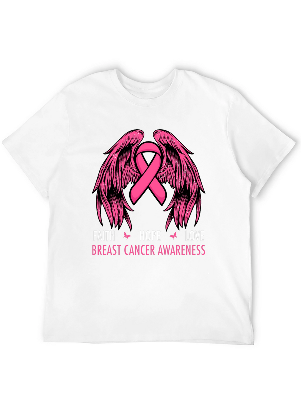 Faith Hope Love Breast Cancer Awareness T-Shirt