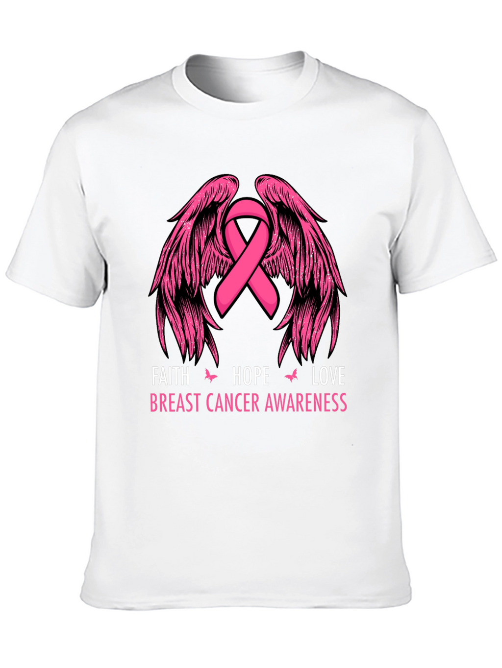 Faith Hope Love Breast Cancer Awareness T-Shirt