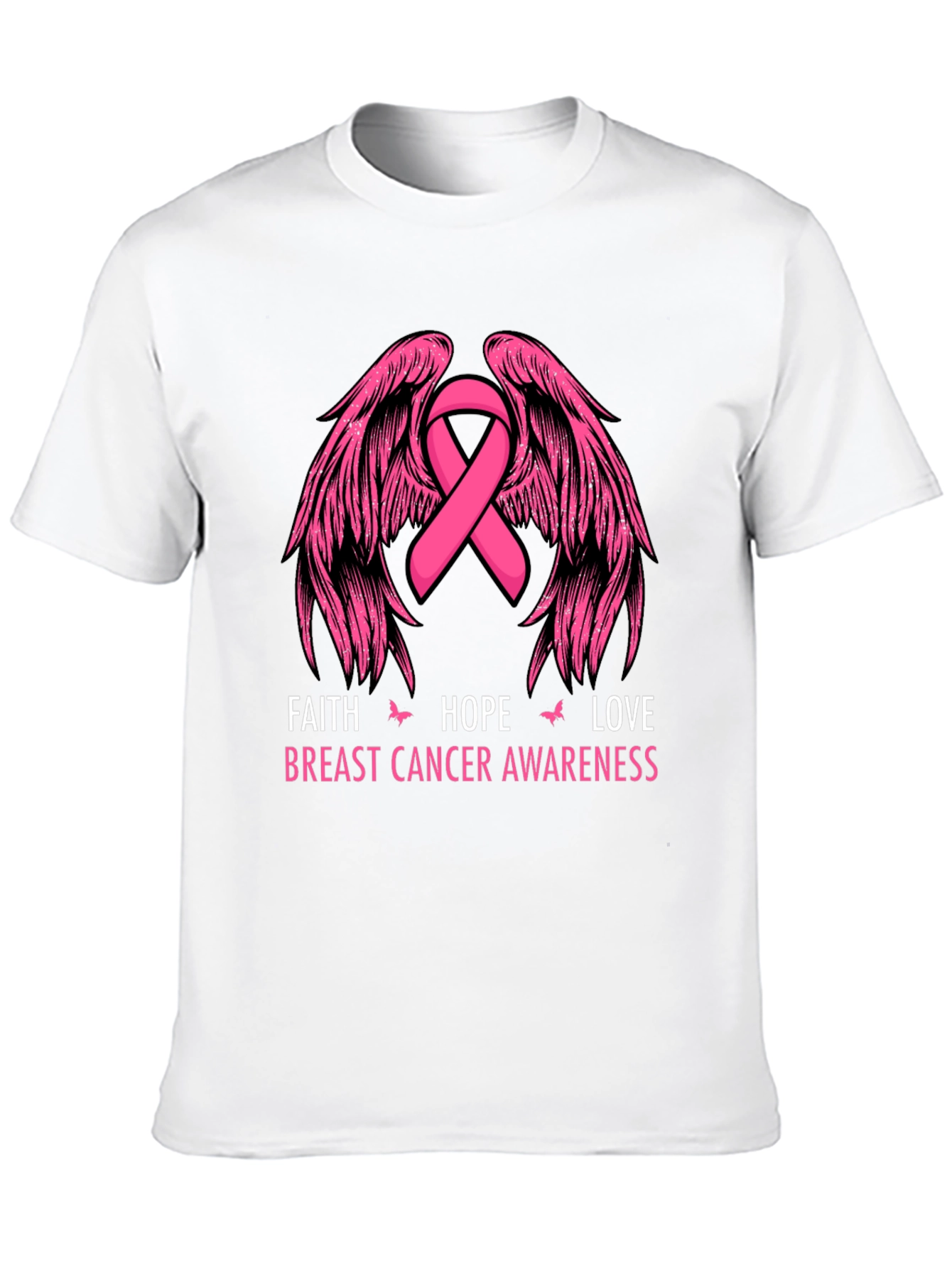 Faith Hope Love Breast Cancer Awareness T-Shirt