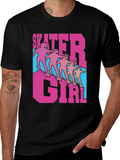 Skater Girl Graphic Tee - Funky Retro Style