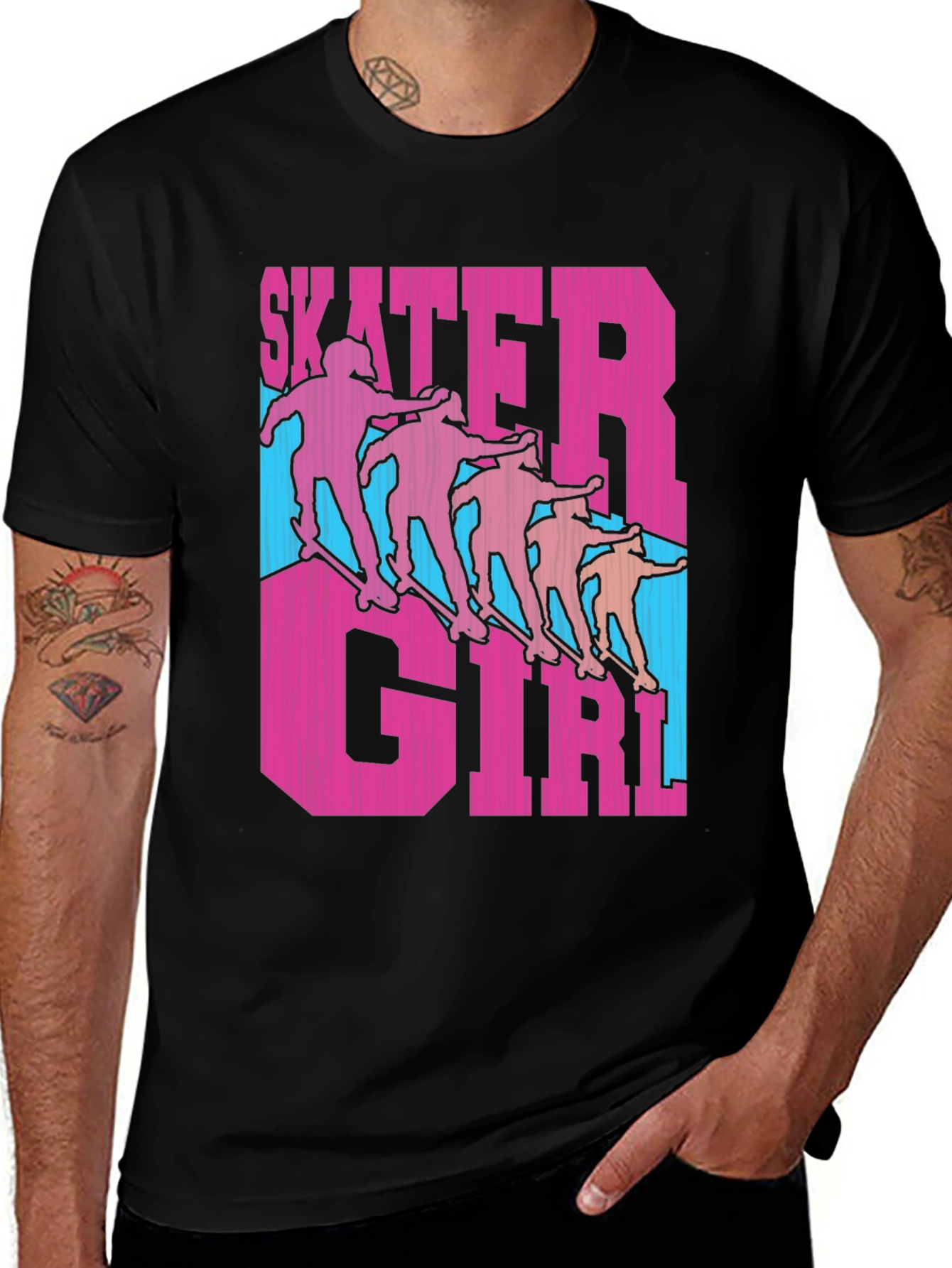 Skater Girl Graphic Tee - Funky Retro Style