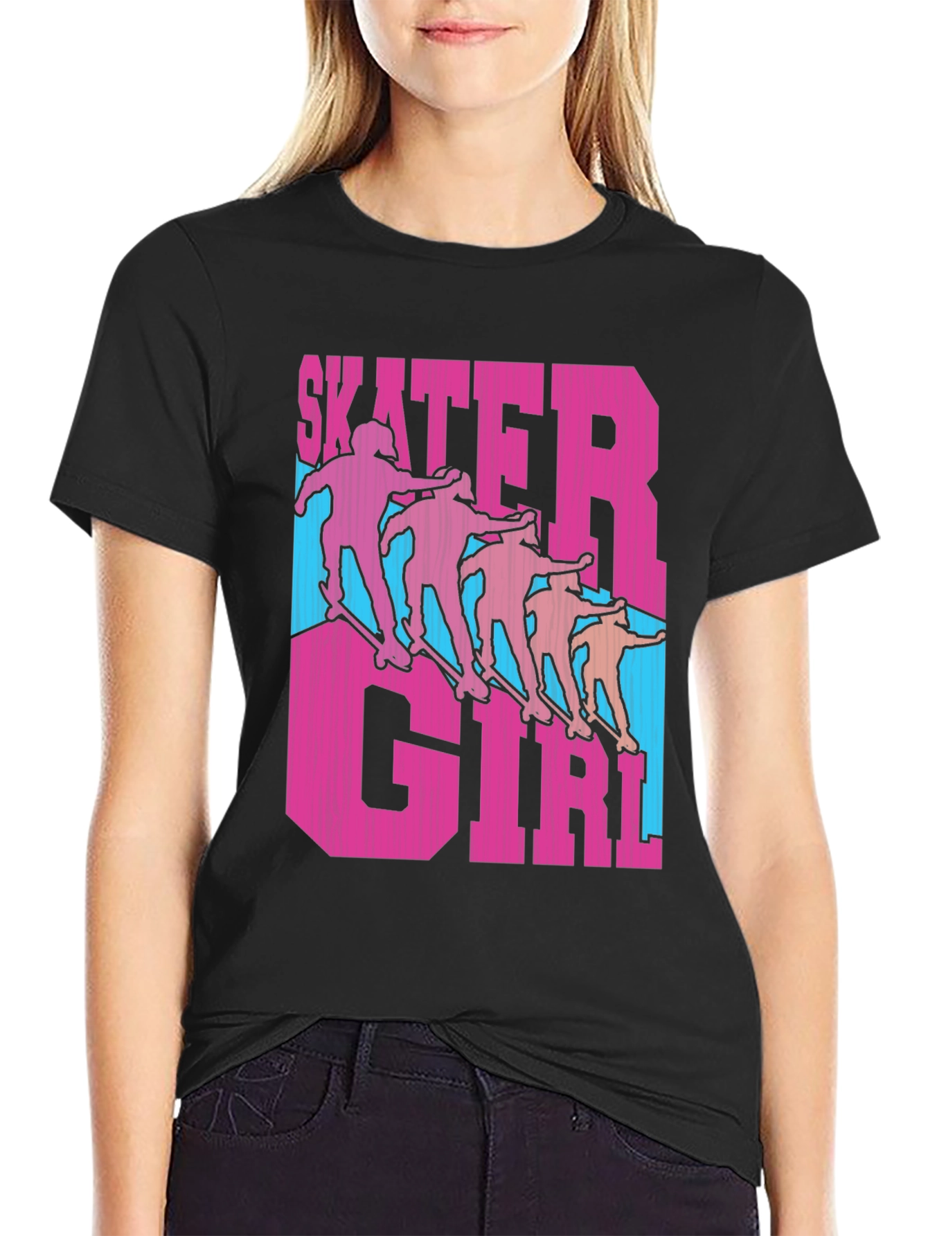 Skater Girl Graphic Tee - Funky Retro Style