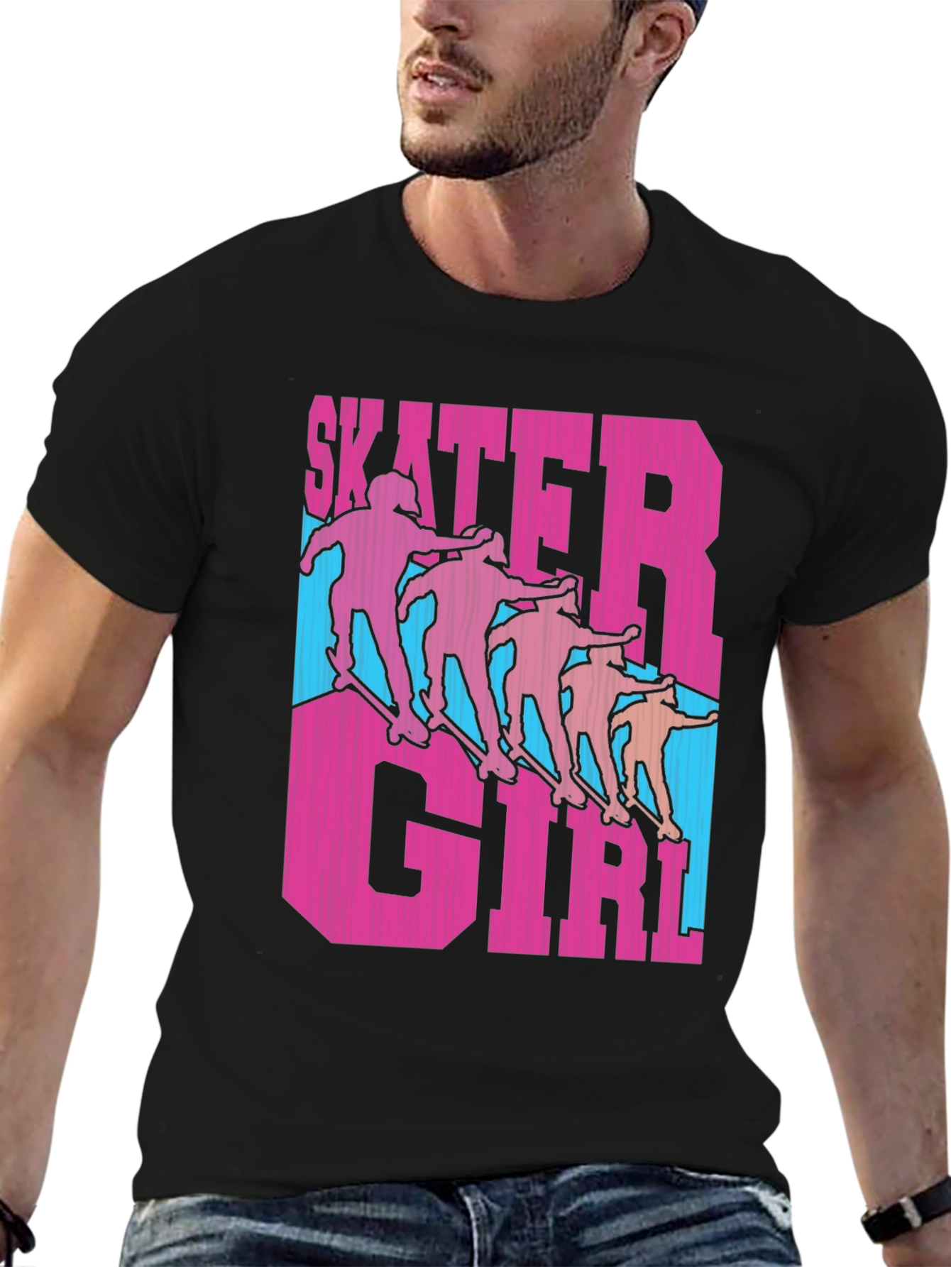 Skater Girl Graphic Tee - Funky Retro Style