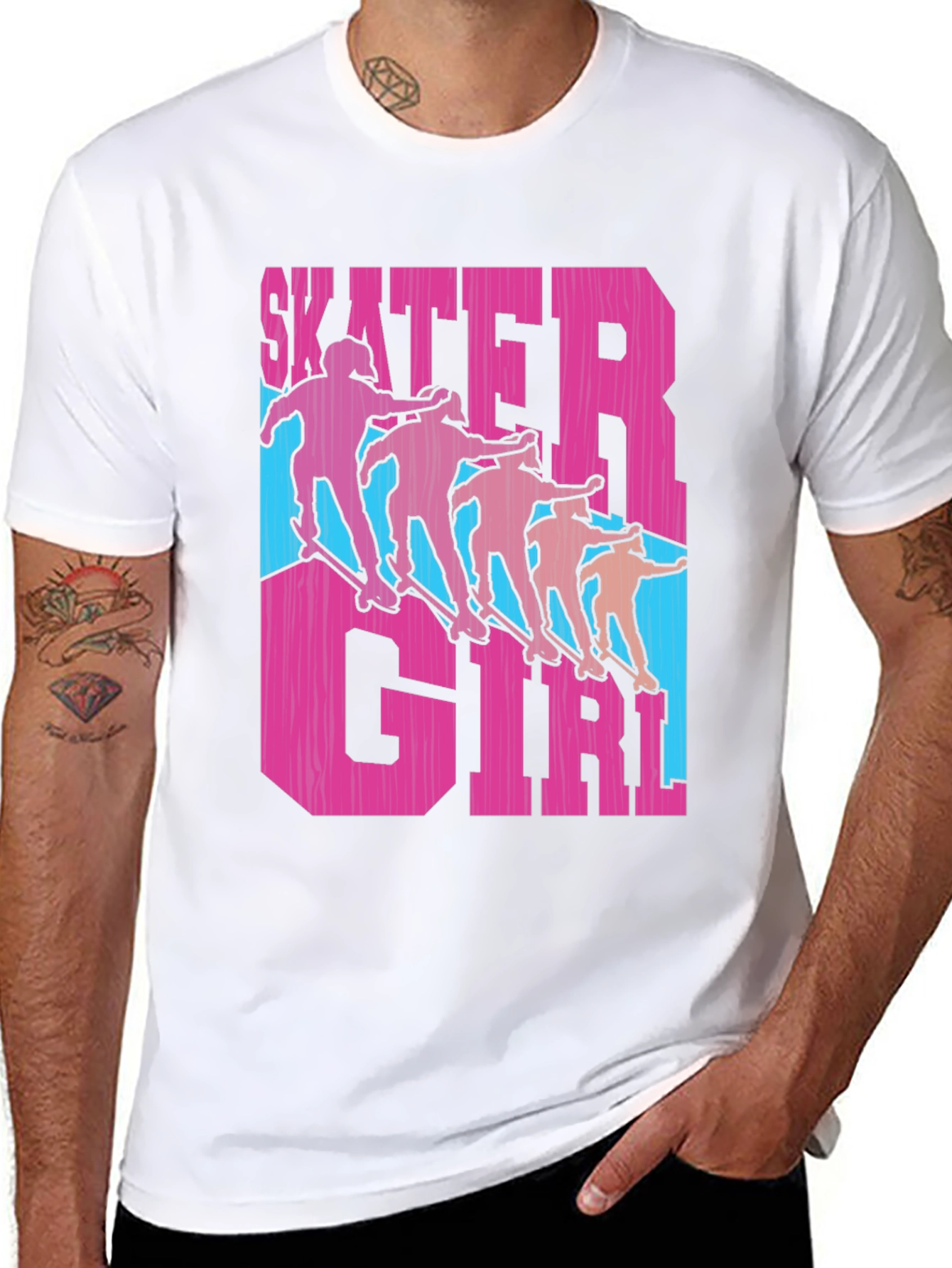 Skater Girl Graphic Tee - Funky Retro Style