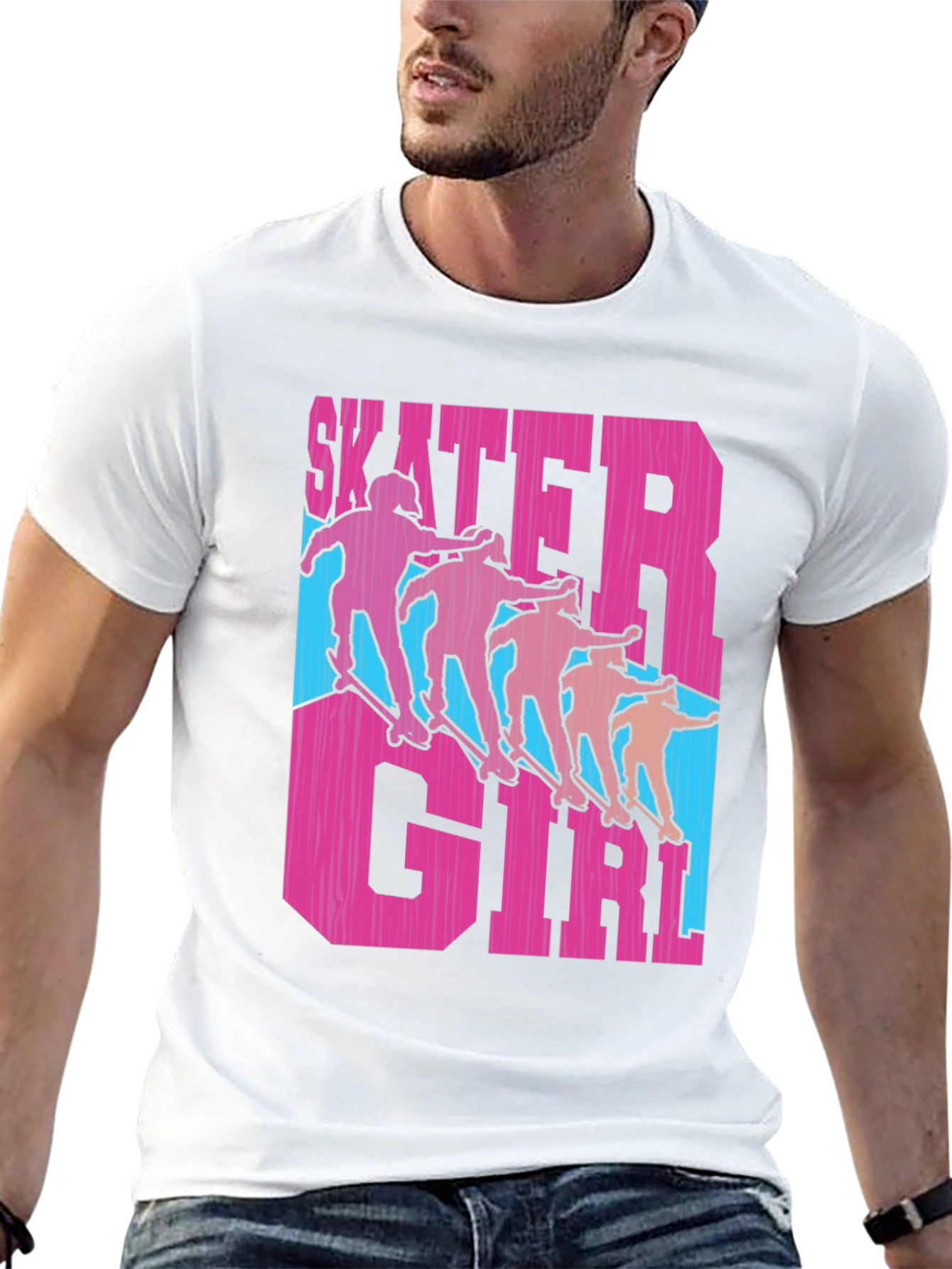 Skater Girl Graphic Tee - Funky Retro Style