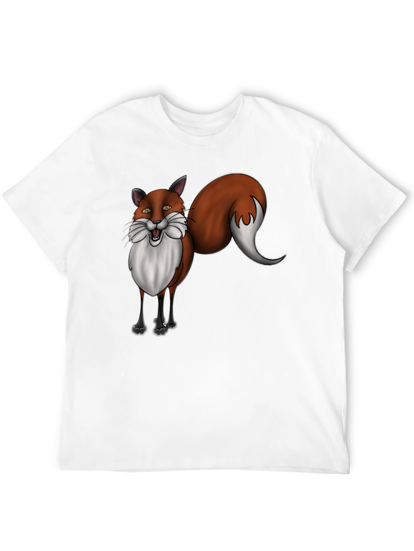 Fox Graphic T-Shirt - Black Cotton Tee