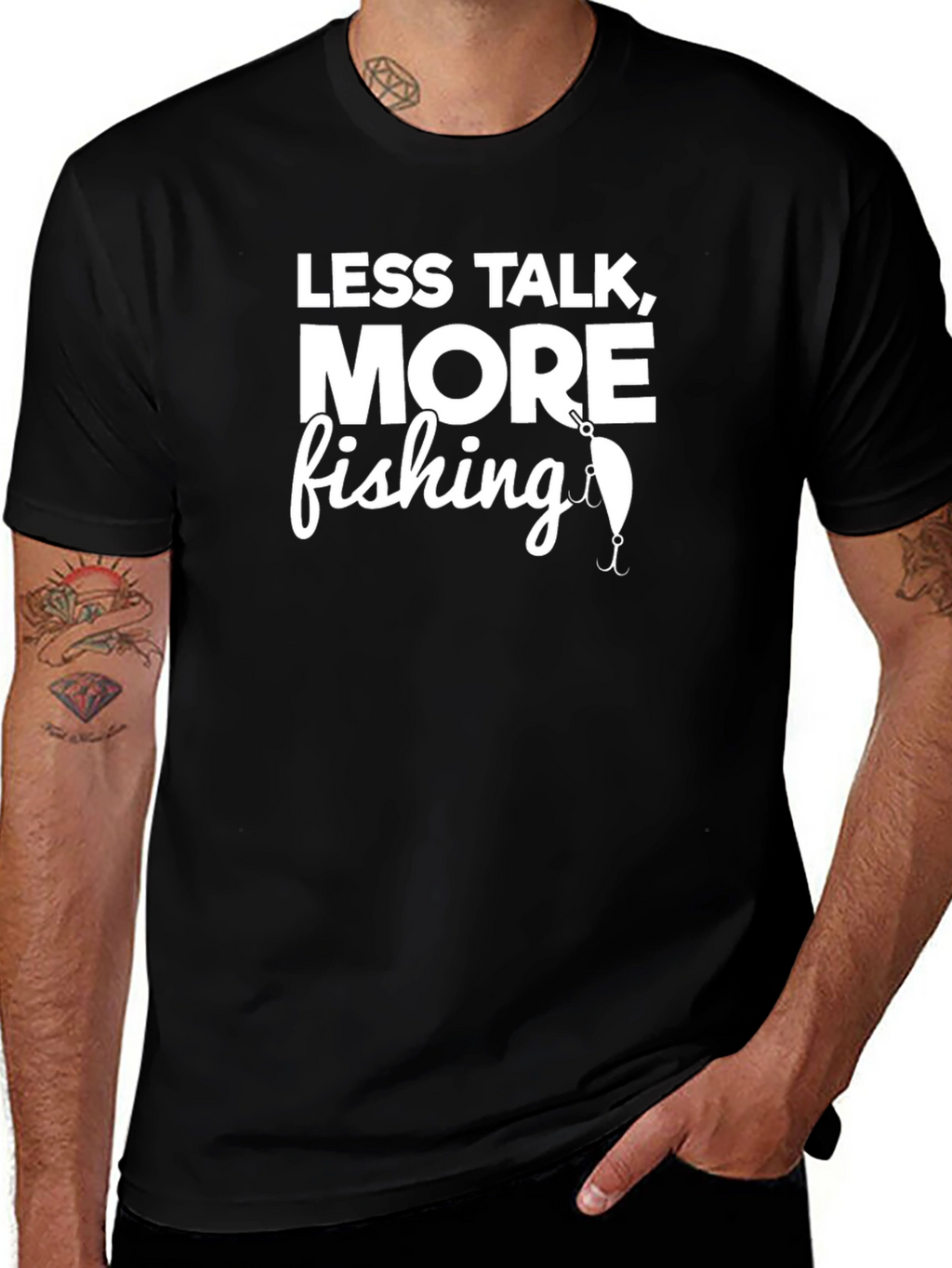 Less Talk More Fishing Graphic T-Shirt