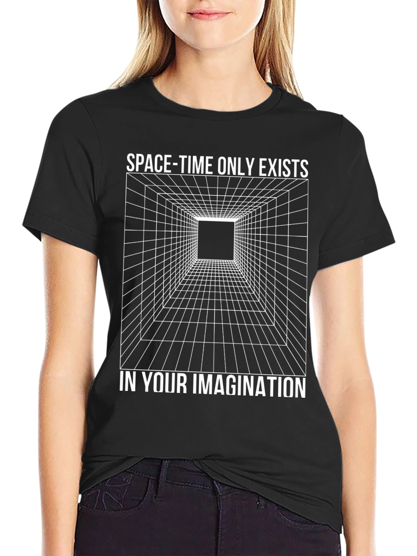 Space-Time Imagination Tee - Black Graphic Print