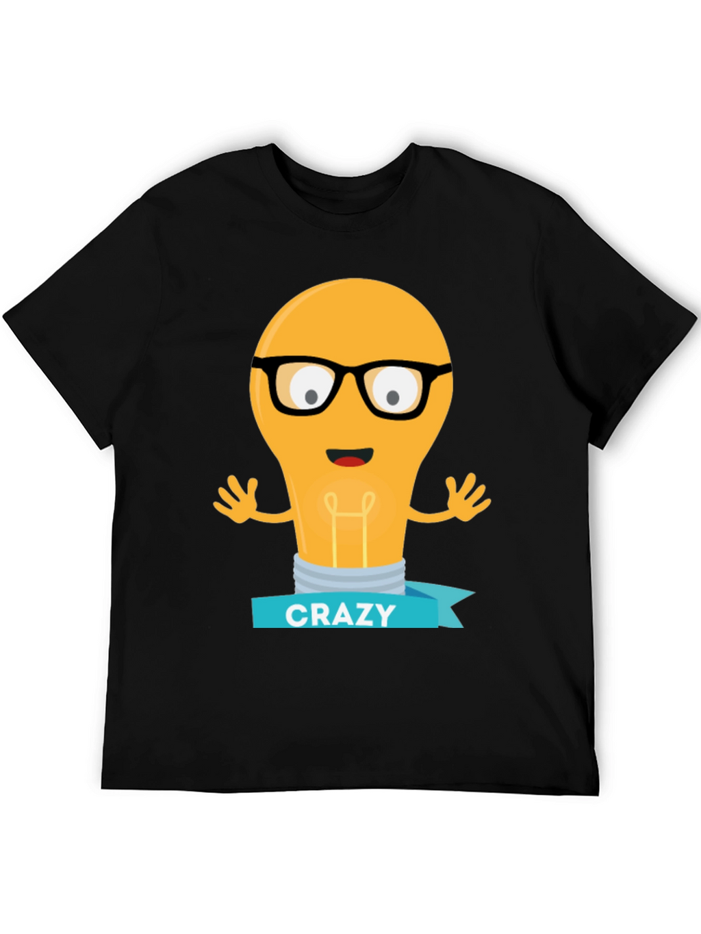 Crazy Idea Light Bulb Graphic T-Shirt