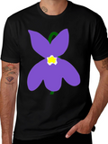 Flower Graphic T-Shirt - Soft Cotton Casual Wear